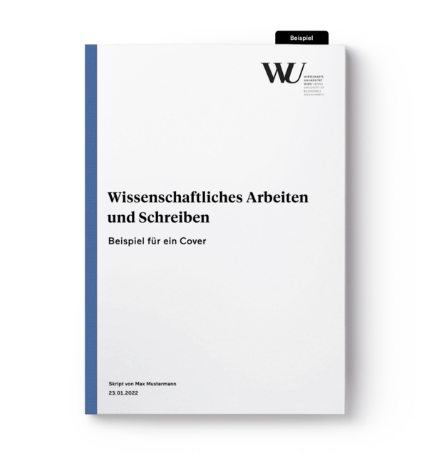 Klebebindung Softcover für Abschlussarbeit blau