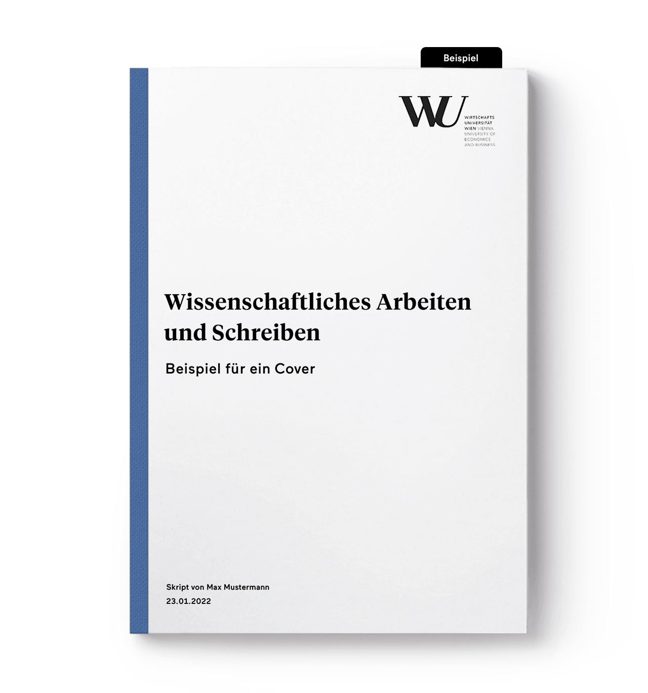 Klebebindung Softcover für Abschlussarbeit blau