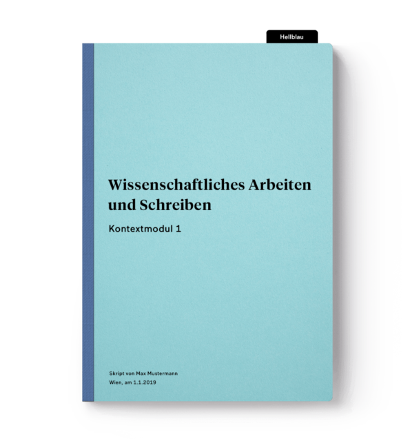 Klebebindung Softcover hellblau drucken & binden